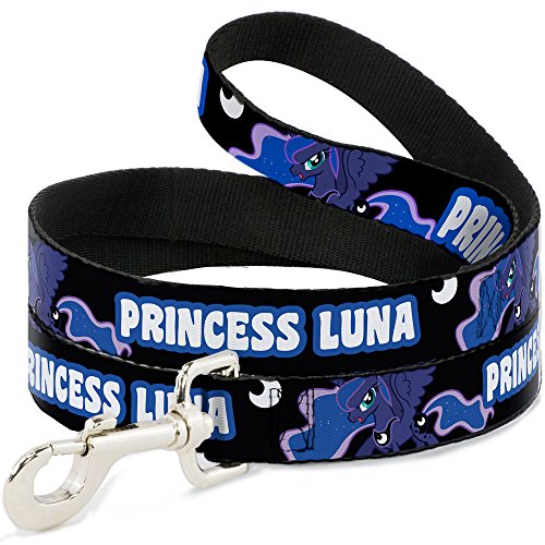 Buckle-Down "Princess Luna Black/Cobalt/White Pet Leash, 6' x 1.5"