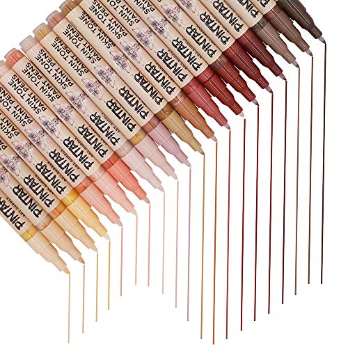 Pintar Skin Tone Paint Pens and WaterBased Marker 20 Pack Set 0.7MM