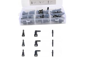 24 Piece Diesel Fuel Line Quick Connector Repair Kit, Compatible With Multiple Hose Sizes For Efficient Fuel System Maintenan