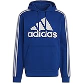 adidas mens 3-stripes Fleece Hooded Sweatshirt