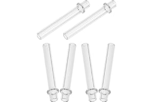 Beavorty 6pcs 4mmx25mm Glass Wick Tubes for Oil Lamps Kerosene Lamp Wick Holder Replacement Accessories