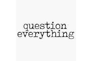 Evan Decals Question Everything ! Motivation Mantra Yoga Sticker Vinyl Bumper Sticker Decal Waterproof 5 inches EVAN-YOGA-STICKERS-2148