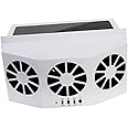 Beatifufu Solar Car Ventilation Fan Solar Car Fan Pet Solar Air Conditioner for Cars