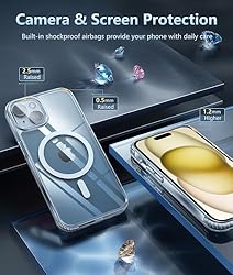 FNTCASE for iPhone 15-Plus Phone Case: Clear Case