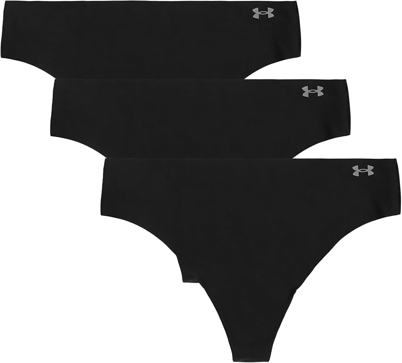Lot de 3 Strings Stretch Pur pour Femme, Noir, X-Large