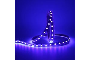 Waterproof UV LED Strip Light USB Powered, 5V 12W 6.5ft/2m SMD5050 (60LEDs/m) 120 LEDs Flexible Cuttable Blacklight LED Strip