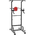 RELIFE REBUILD YOUR LIFE Power Tower Pull Up Bar Station Workout Dip Station for Home Gym Strength Training Fitness Equipment,450LBS