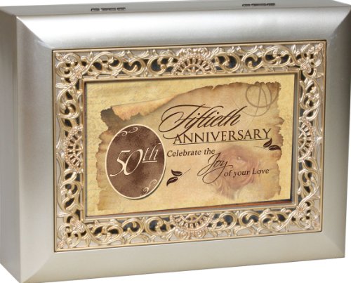 Cottage Garden Music Box - 50Th Anniversary Plays Unchained Melody With Ornate Champaign Silver Finish