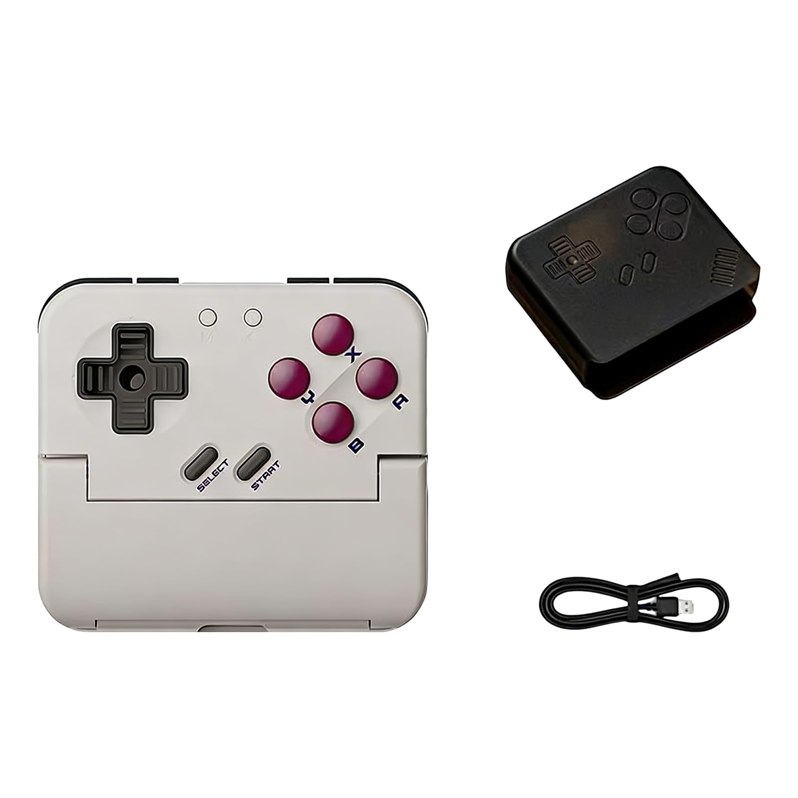 Retro Mini Taco Wireless BT Controller Type-C Charging Pocket Taco Mobile Wired Game Board Simulator Arcade Handheld Console Vertical Grip Gaming Handle BT Gamepad