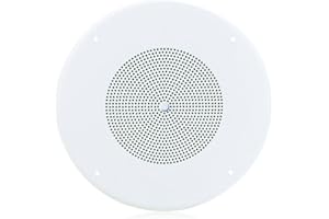 AtlasIED 8" Dual Cone in-Ceiling Speaker with 25V/70V 5-Watt Transformer and 62-8 Baffle with Volume Control