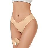 OVRUNS Camel Toe Underwear for Women Low Waist Camel Toe Thong No Show Seamless Workout Cameltoe Proof Concealer Panties
