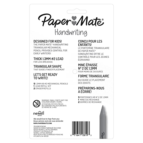 Paper Mate Handwriting Triangular Mechanical Pencil Set with Lead