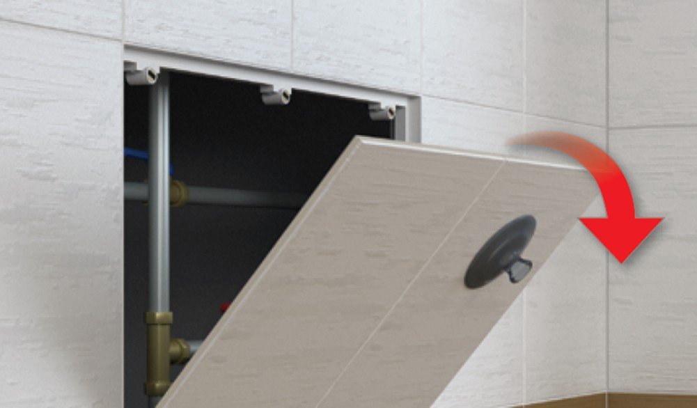 Inspection door Inspection flap magnetic be tiles bar : 150 x 200mm