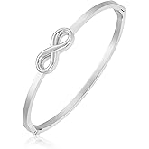 MILAKOO Infinity Love Knot Bracelet Minimalist Twisted Moebius Bangle Gifts for Women Wedding Party