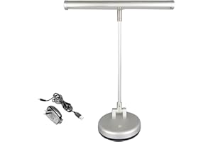 Vantone LED Piano Light for Upright Pianos - Durable Aluminum Alloy Desk Lamp for Sheet Music Illumination Reading Studying Working (Silver Matte)
