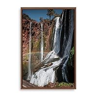 Framed Canvas Wall Art Waterfall Canvas Prints Home Artwork Decoration for Living Room,Bedroom - 16x24 inches