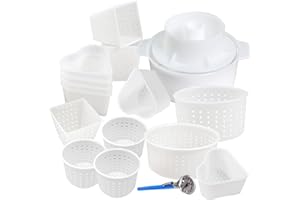 16 pcs cheesemaking kit with Thermometer Punched Cheese Form Press Strainer Cheese tofu Press Form № 5