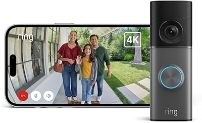 Sonnette vidéo Pro filaire (Wired Video Doorbell Pro, nouvelle génération), Installation filaire, Sonnette vidéo, Retinal 4K, Zoom 10x, Essai gratuit de 30 jours de l'abonnement Ring