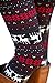 COCOLEGGINGS Womens Snowflake Reindeer Patterned Christmas Footless Leggings
