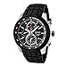 Seiko Men's SNAD95P1 Chronograph Black Dial Black Rubber Alarm Watch