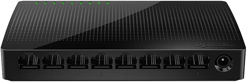 Tenda SG108 8 Port Gigabit Network Switch Ethernet Plug Play Desktop Wall Mount