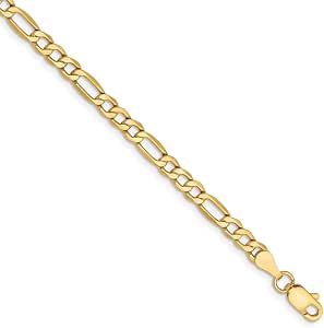 14k Yellow Gold 3.5mm Figaro Chain 