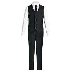 Marvelous World Boys' 5-Piece Formal Vest Suit