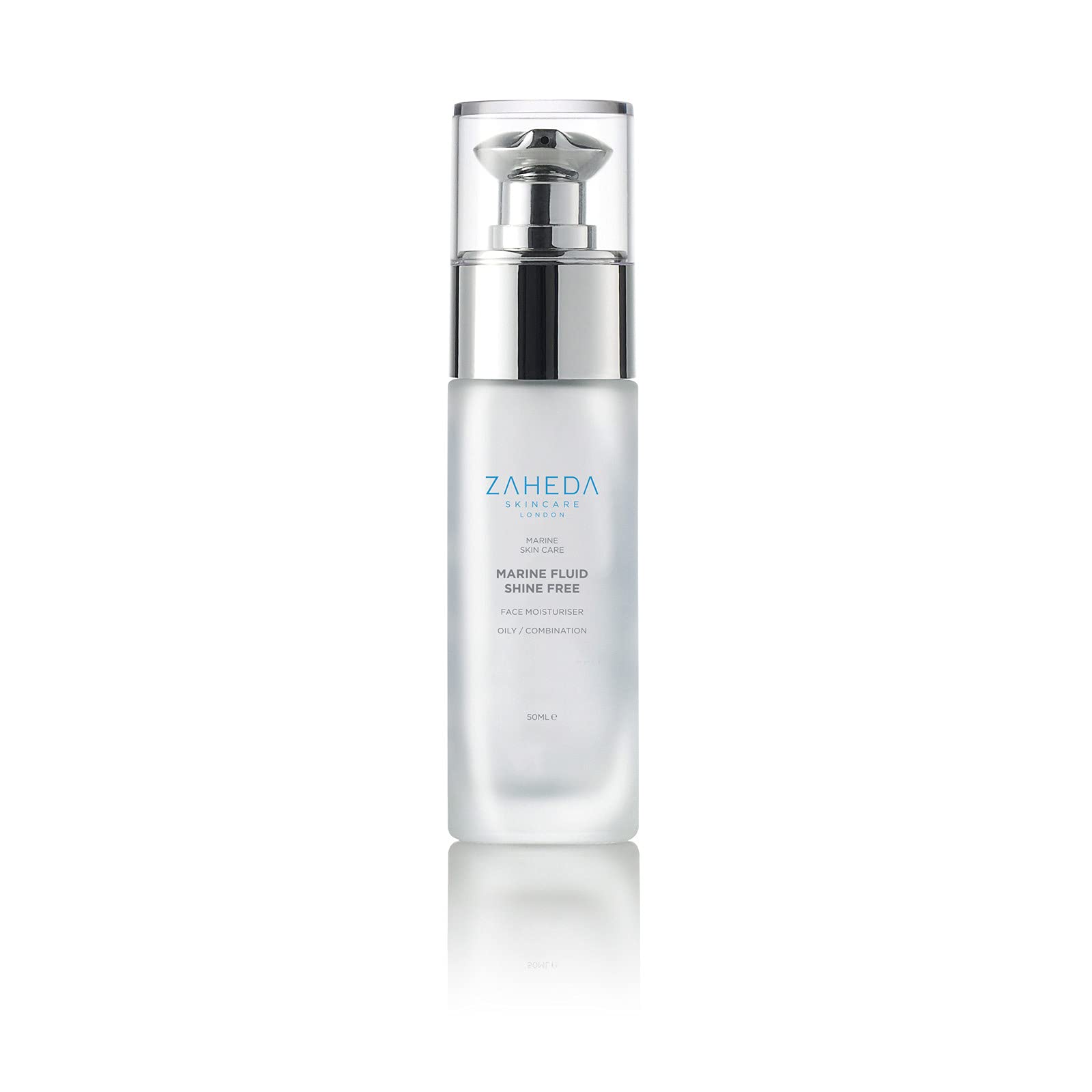 ZAHEDA Marine Fluid Shine Free - Pure lightweight skin balancing Face Moisturiser for oily and acne prone skin from The Laser Treatment Clinic Harley St London