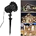ALWOA Christmas Snowflakes Projector Light Outdoor/Indoor Moving White Snowflake LED Landscape Projection Lamp for Christmas Party Holiday Halloween Garden Tree Wall Decorations …