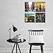 Abstract Wall Art New York Skyline Canvas Pictures Modern City Artwork Skyscraper Street Contemporary Canvas Wall Art Bedroom Bathroom Living Room Kitchen Office Home Wall Decor 12