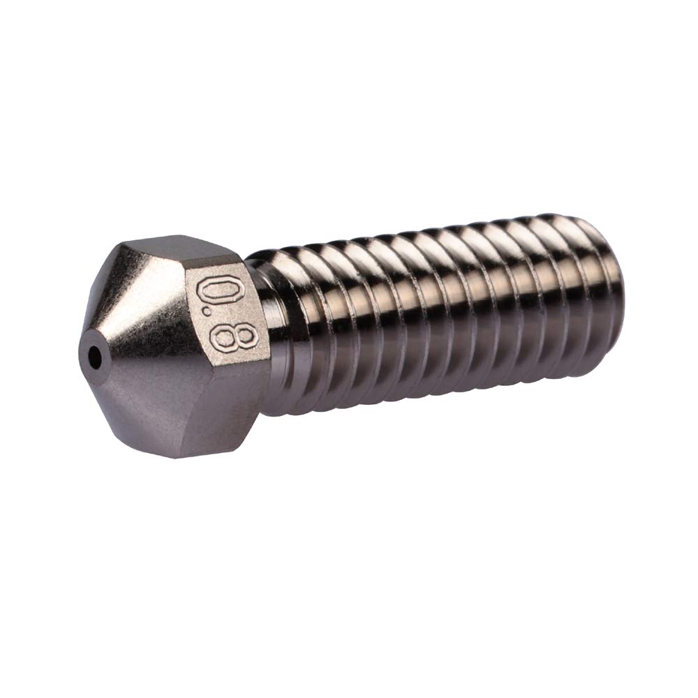 Long M6 Thread Plated Copper Nozzle 0.8 Non-Stick High Performance Compatible with 1.75mm Volcano Heater Block hotend Sidewinder SW X1 X2 3D Printing PEI PEEK or Carbon Fiber (0.8mm)