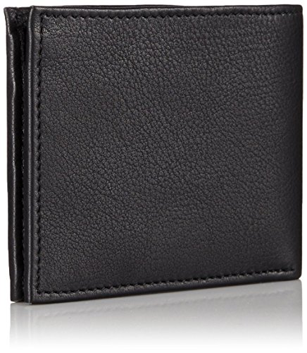 Alpine Swiss Men's Genuine Leather Wallet Slim Flip-out Bifold Black