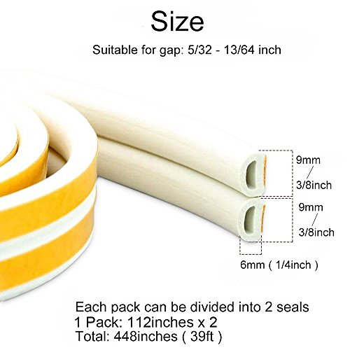 image for Loobani 448-inches Long Door Window Insulation Soundproofing Weather S