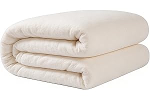 PLAZOTTA 108 Inch x 90 Inch Natural Cotton Batting, No Compression Packaging, Soft Quilting Batting Fabric for Quilts, Sewing