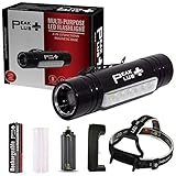 PeakPlus LED Magnetic Flashlight CFX1000, Multi-Purpose Flashlight with LED Lantern, Rechargeable Work Light - Flashlights High Lumens, Water Resistant with Rechargeable Battery, Charger and Belt Clip
