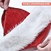 SHEING Santa Hat Plush Velvet & Comfort Liner Thickened Christmas Hat for Adults (Traditional Red)