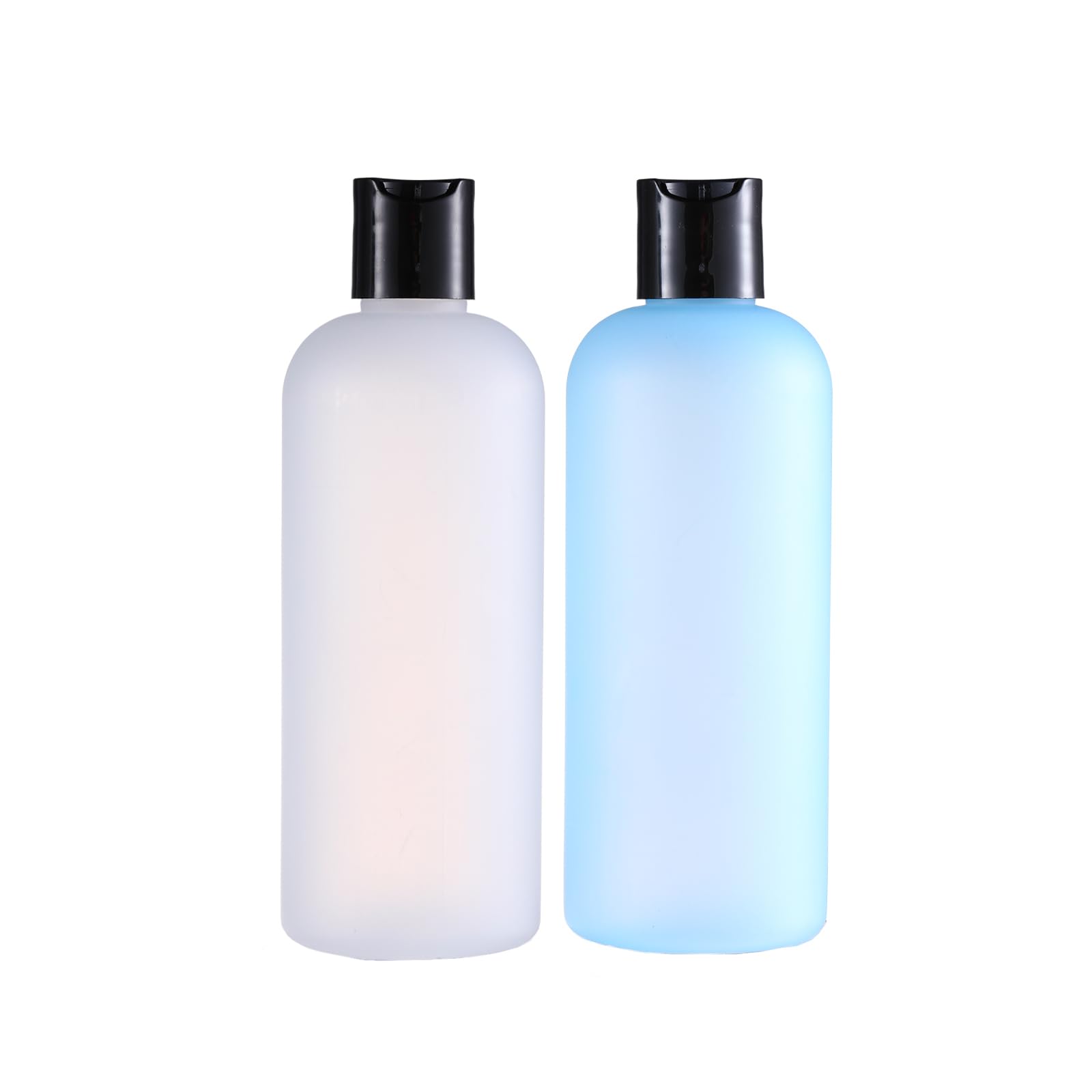 GearTrust 10 oz Small Plastic Bottles with Disc Caps, Empty Shampoo Bottles, Leak Proof Travel Bottles for Toiletries,Conditioner,Lotions,Cream, Dish Soap,BPA FREE, Pack of 2