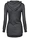 Timeson Womens Long Sleeve Knitted Panel Hooded Casual Sweatshirt (XX-Large, #06 Dark Grey)