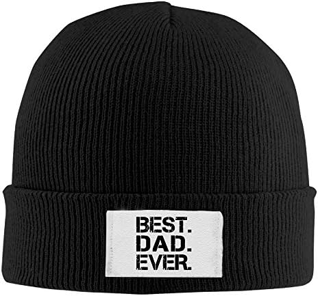 Kamaple LETgogo Best DAD Ever Adjustable Winter Knit Cap Beanie Cap Skull Cap for Unisex ¡­ Black