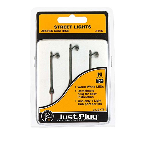 Woodland Scenics WOOJP5639 N Street Lights, Arched Cast Iron (3)