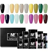 NEPTUNE 20 Colors Dip Powder Nail Kit,Nail Dip Powder Colors Set for Home Salon Starter French Na...