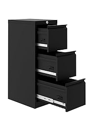GarveeHome 3-Drawer Metal File Cabinet with