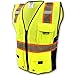 KwikSafety (Charlotte, NC CLASSIC (10 Pockets) Class 2 ANSI High Visibility Reflective Safety Vest Heavy Duty Mesh with Zipper and HiVis for OSHA Construction Work HiViz Men Yellow Black Medium
