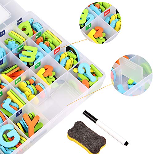 Lydaz Magnetic Letters Classroom ABC Toys Set for Fridge, 218 PCS Alphabet ABC Learning Magnets Letters with 2 White Boards - Preschool Educational Foam Spelling Toy Magnet for Toddlers - Thumbnail 4
