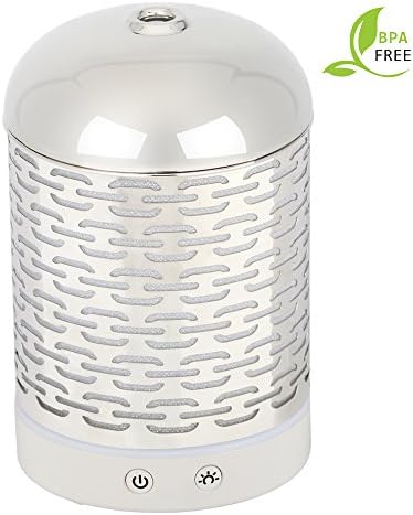Essential Oil Diffuser -120ml Cool Mist Humidifier -14 Color LED Night lamps -Crafts Ornaments All in One is The Round Rich Upgrade Whisper-Quiet Ultrasonic Metal Weave chain Humidifiers US 120V