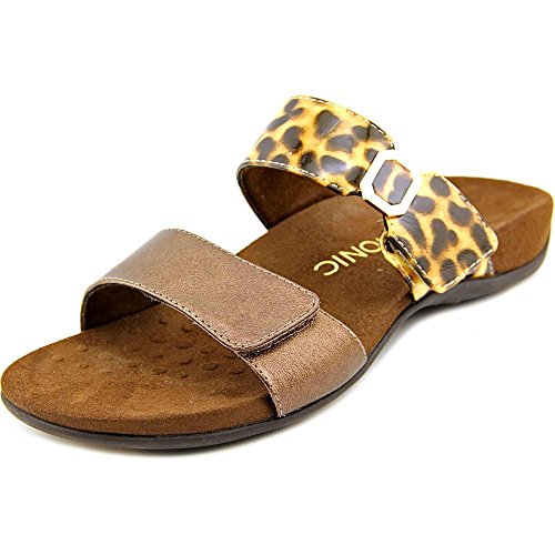 Vionic Womens Camila Sandal Bronze/Tan Leopard Size 5