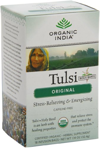 Organic India Tulsi, Original, 18-Count  Boxes  (Pack of 2)