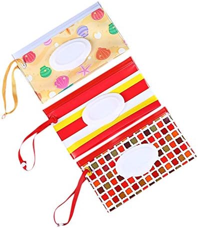 Jitnzee 3 Pack Wet Wipe Pouch Reusable Portable Travel Wipe Dispenser Set (Random Style)