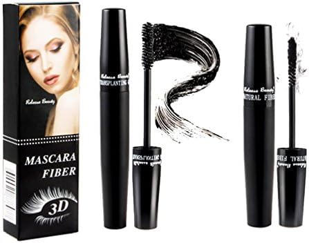 Mascara Makeup Waterproof Curling Thick Eye Lashes Professional Make Up Black 3D Smudge proof Volume Natural Extension Lengthening Eyelash Cosmetic (Black)