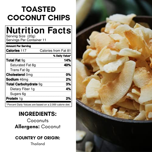Amrita Coconut Chips Unsweetened 16 Oz Packed Fresh in Resealable Bulk Bags Non GMO